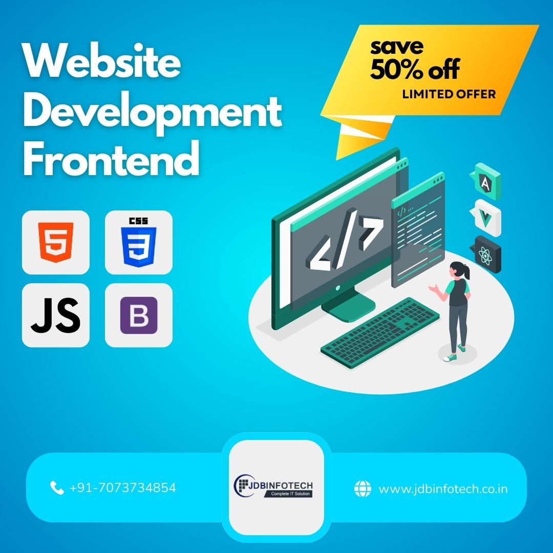 Students learning web development at JDB Infotech Jaipu